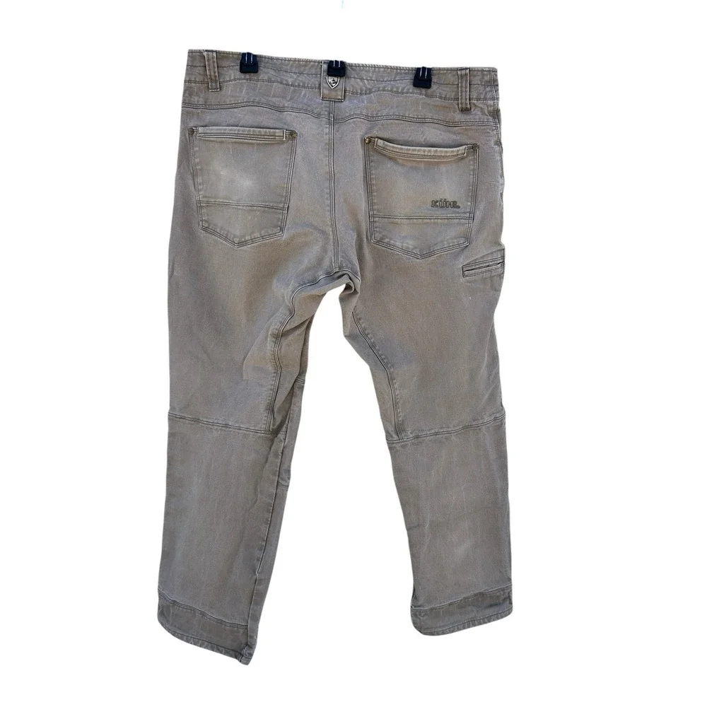 Kuhl Rydr Pants Mens 38x30 Brown Vintage Patina Dye Canvas Straight Leg 5016
